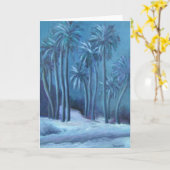 Het Wenskaart van de PALMEN van de NACHT Kaart (Gele Bloem)