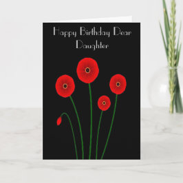 HET WENSKAART VAN DE PAPAVER VAN DE DOCHTER KAART