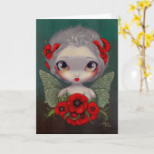 Het Wenskaart van de papaver "van de Fee" Kaart (Gele Bloem)