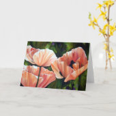 Het Wenskaart van de Papaver van de perzik Kaart (Gele Bloem)