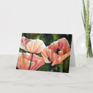 Het Wenskaart van de Papaver van de perzik Kaart