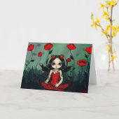 Het Wenskaart van de papaver "van de Tuin" Kaart (Gele Bloem)