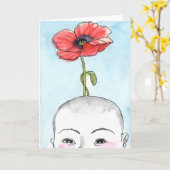 Het wenskaart van de papaver "van het Baby", nieuw Kaart (Gele Bloem)