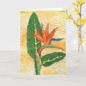 Het Wenskaart van de paradijsvogel Kaart (Gele Bloem)