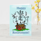 Het Wenskaart van de Pensionering van de Radio van Kaart (Gele Bloem)