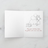 Het Wenskaart van de pinguïn Feestdagen Kaart (Binnen)