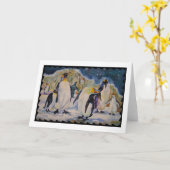 Het Wenskaart van de Pinguïn van Chillin Kaart (Gele Bloem)