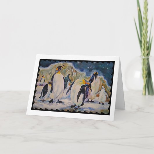 Het Wenskaart van de Pinguïn van Chillin Kaart (Voorkant)