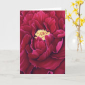 Het Wenskaart van de pioen Kaart (Gele Bloem)