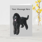 Het Wenskaart van de poedel Kaart (Gele Bloem)