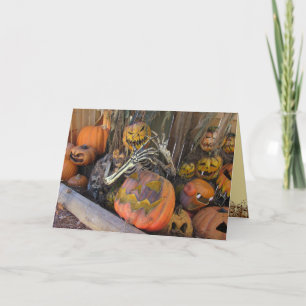 Het Wenskaart van de pompoenmeester Halloween Feestdagen Kaart