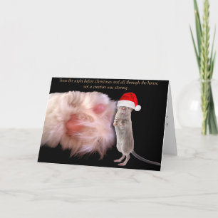 Het Wenskaart van de Poot van de Muis en van de Feestdagen Kaart