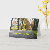 Het Wenskaart van de Pracht van de herfst Kaart (Gele Bloem)