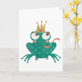 Het Wenskaart van de Prins van de kikker Kaart (Gele Bloem)