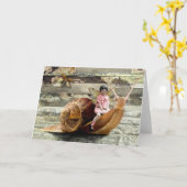 Het Wenskaart van de Rit van de slak Kaart (Gele Bloem)