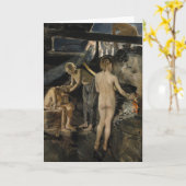 Het wenskaart van de Sauna van gallen-Kallela Kaart (Gele Bloem)