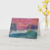 Het Wenskaart van de Schemer van de woestijn Kaart (Gele Bloem)