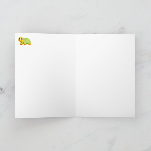 Het Wenskaart van de schildpad Kaart (Binnen)