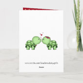 Het wenskaart van de Schildpad van de Feestdagen Kaart (Achterkant)