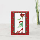 Het Wenskaart van de Schoenen van Kerstmis Feestdagen Kaart (Voorkant)