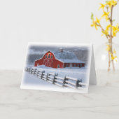 Het Wenskaart van de Schuur van de winter Kaart (Gele Bloem)