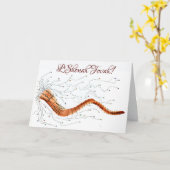 Het Wenskaart van de Shofar visueel blazen Kaart (Gele Bloem)