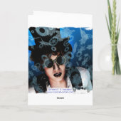 Het Wenskaart van de sneeuw en van de Stoom Feestdagen Kaart (Achterkant)