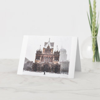Het wenskaart van de Sneeuw van de Kerk van de Kaart