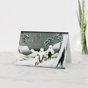 Het Wenskaart van de Sneeuw van Japan Kaart