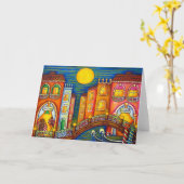 Het Wenskaart van de Soiree van Venetië Kaart (Gele Bloem)