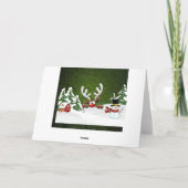 Het Wenskaart van de Spelen van het Rendier van Feestdagen Kaart (Achterkant)