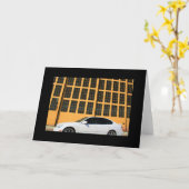 Het Wenskaart van de sportwagen en de Kaart van de (Gele Bloem)