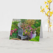 Het Wenskaart van de Stoel van de tuin Kaart (Gele Bloem)