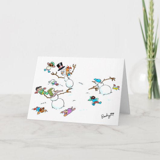 Het Wenskaart van de Strijd van de Vakantie van de Feestdagen Kaart (Voorkant)