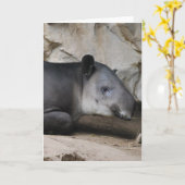 Het Wenskaart van de Tapir van Baird Kaart (Gele Bloem)