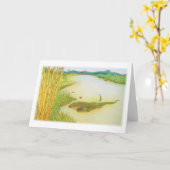 Het Wenskaart van de Tekening van de Liefde van de Kaart (Gele Bloem)