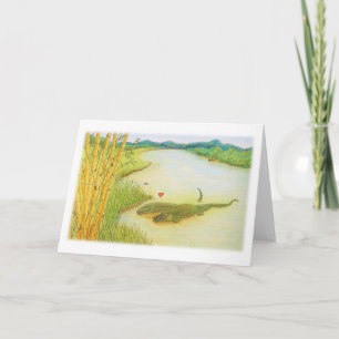 Het Wenskaart van de Tekening van de Liefde van de Kaart