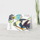 Het Wenskaart van de Tekening van de Vissen van de Kaart (Achterkant)