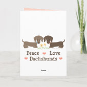 Het Wenskaart van de Tekkels van de Liefde van de Kaart (Achterkant)