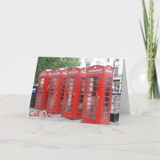 Het wenskaart van de Telefooncel van Londen met Kaart