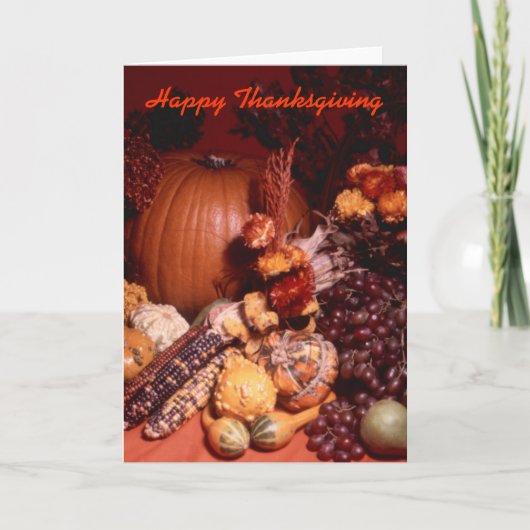 Het Wenskaart van de Thanksgiving Feestdagen Kaart (Voorkant)