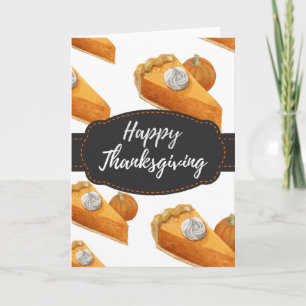 Het Wenskaart van de Thanksgiving van de Pastei Feestdagen Kaart