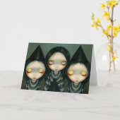 Het Wenskaart van de "Three Witchy Sisters" Kaart (Gele Bloem)
