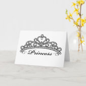 Het Wenskaart van de Tiara van de prinses Kaart (Gele Bloem)