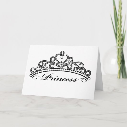 Het Wenskaart van de Tiara van de prinses Kaart (Voorkant)
