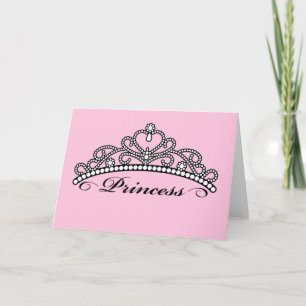 Het Wenskaart van de Tiara van de prinses (roze Kaart