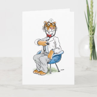 Het Wenskaart van de Tijger van de arts Kaart