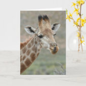 Het Wenskaart van de Tong van de Giraffe Kaart (Gele Bloem)