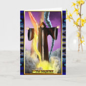 Het wenskaart van de Tovenaar van het Tarot Banx Kaart (Gele Bloem)