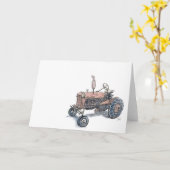 Het Wenskaart van de tractor Kaart (Gele Bloem)